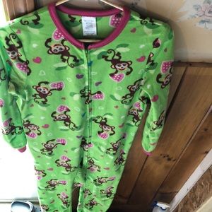 Kids monkey footed pajamas